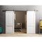 Sartodoors Sturdy Dbl Barn Door 56 x 80in W/, Lucia 8831 White Silk, SS 13FT Rail Hangers Heavy Set LUCIA8831DB-S-WS-56 - alternate 3